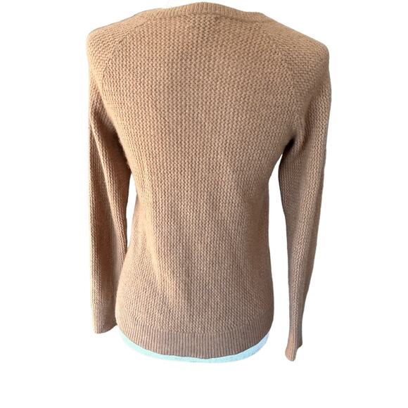 Patagonia Recycled Cashmere Wool Sweater Womens Small Brown Tan Knit Crew L/S - Picture 2 of 13